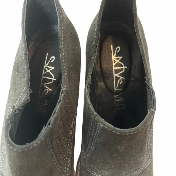 Anthropologie Sixty Seven Gray Western Ankle Boot - Picture 7 of 11
